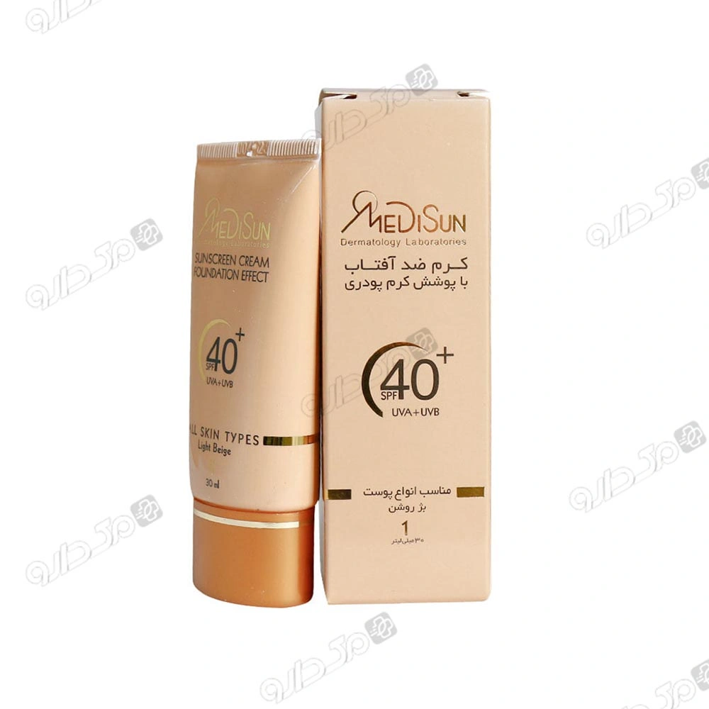 ضد آفتاب SPF40 کرم پودری انواع پوست بژ خیلی روشن مدیسان